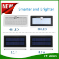 Aktualisierte neue 46LED Bewegungssensor Solar Lights 800lm Hohe Helligkeit 4 in 1 Graden Wand LED-Licht mit LiFePO4 Batterie